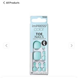 imPRESS Press-On Toe Nails - Light Blue